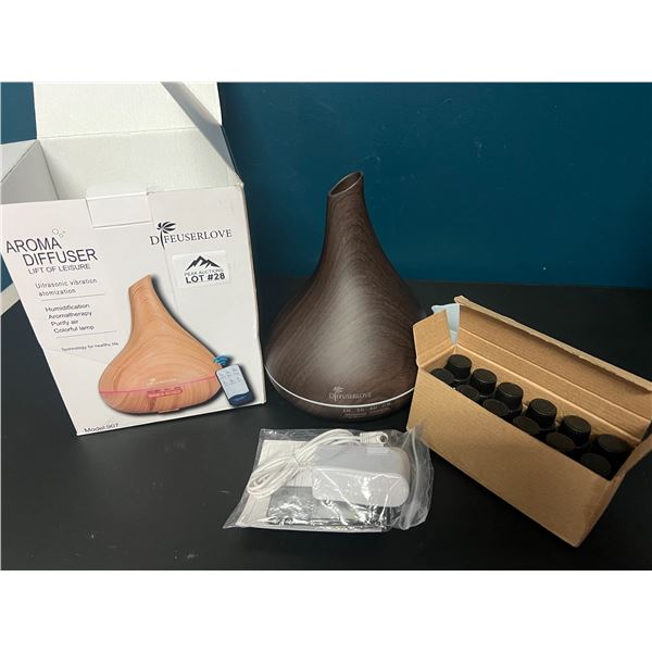 Lot of 1 Aroma Diffuser/Humidifier w/ 12 Pack of Essential Oils