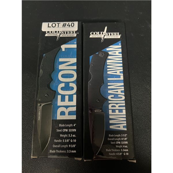 Lot of 2 Cold Steel Knives; Recon 1 & American Lawman