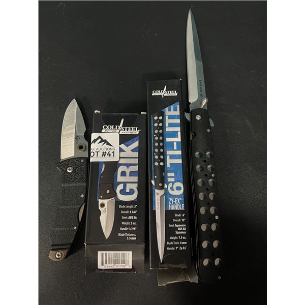 Lot of 2 Cold Steel Knives; Grik & 6" Ti-Lite