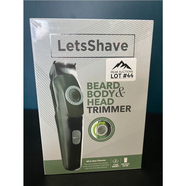 Lot of 1 LetsShave Beard, Body, & Head Trimmer