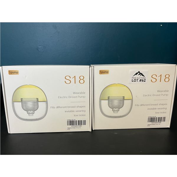 Lot of 2 S18 Wearable/Hands-Free Electric Breast Pumps