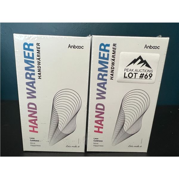 Lot of 2 Portable Rechargeable Hand Warmers/Powerbanks