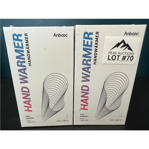Lot of 2 Portable Rechargeable Hand Warmers/Powerbanks