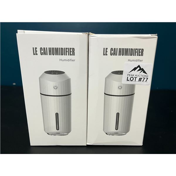 Lot of 2 Portable Desktop Humidifiers