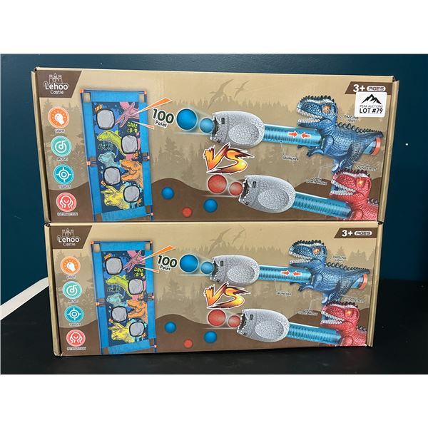 Lot of 2 Lehoo Castle Dinosaur Shooting/Target Game Toys