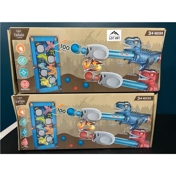 Lot of 2 Lehoo Castle Dinosaur Shooting/Target Game Toys