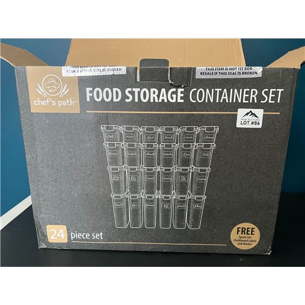 Lot of 1 24PC Food Storage Container Set