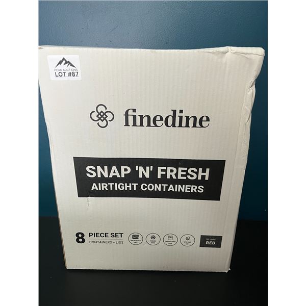Lot of 1 FineDine Snap N' Fresh Airtight Containers (8pc set)