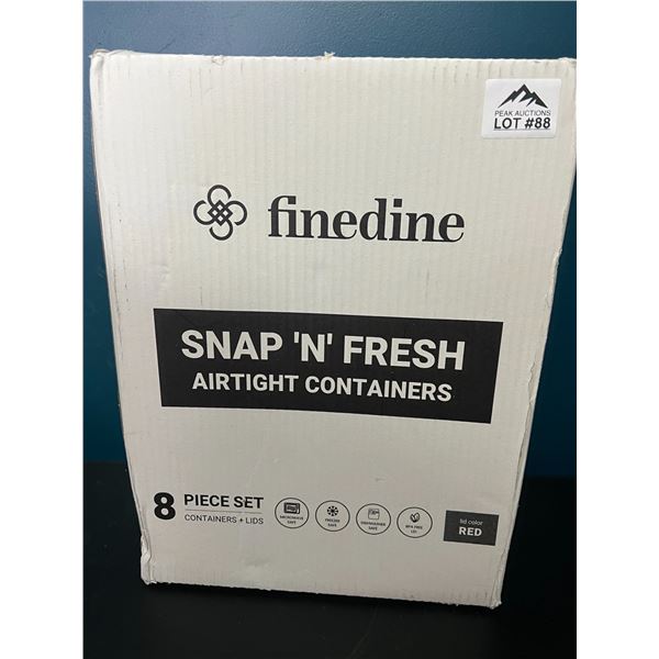 Lot of 1 FineDine Snap N' Fresh Airtight Containers (8pc set)