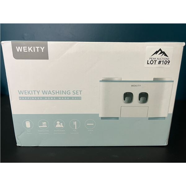 Lot of 1 Wekity Multi-Functional Toothbrush & Toothpaste Holder/Dispenser for Bathroom