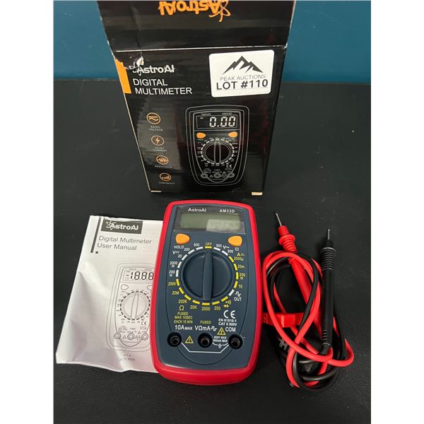 Lot of 1 AstroAI Digital Multimeter