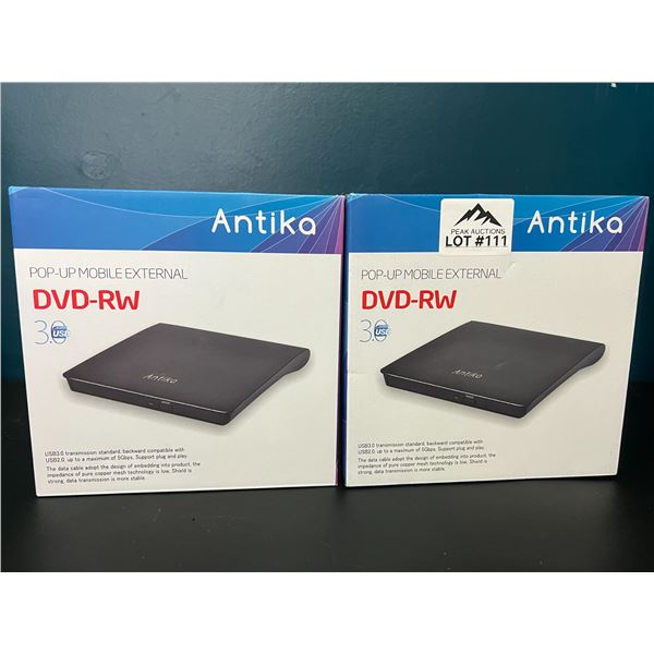 Lot of 2 Antika Pup-Up Mobile External DVD-RW
