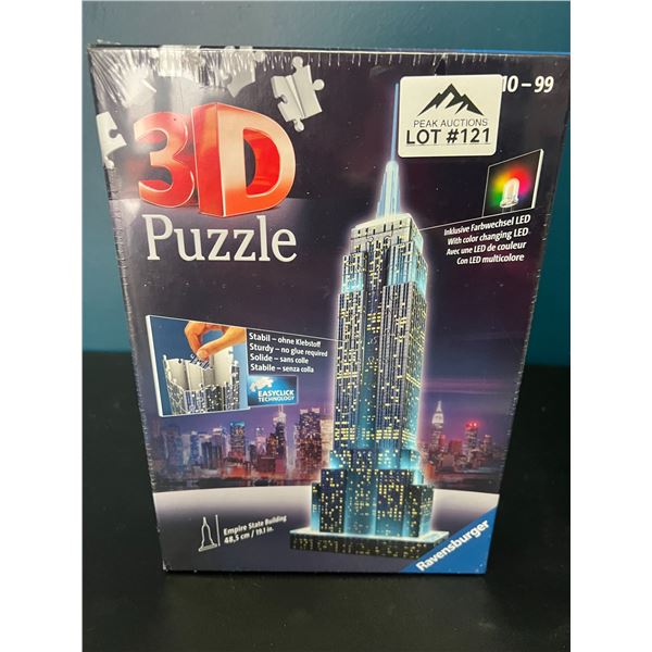 Lot of 1 3D Puzzle w/ Colour Changing LED Light