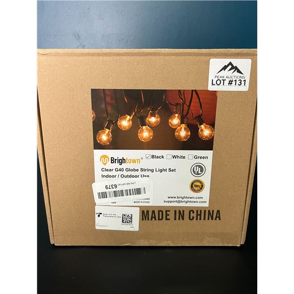 Lot of 1 Brightown LED Globe String Light Set (Clear)