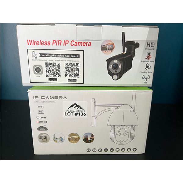 Lot of 2 Assorted WiFi Outdoor Security Cameras