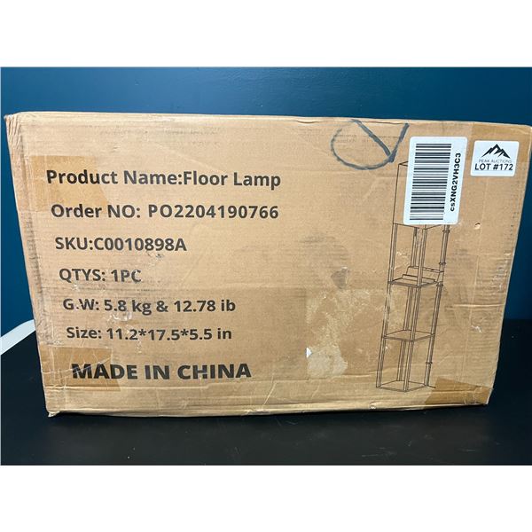 Lot of 1 Floor Lamp w/ Tiered Shelves