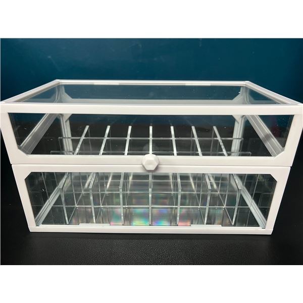 Lot of 2 Acrylic Cosmetic/Beauty Organizer Storage Boxes