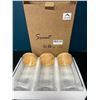Image 1 : Lot of 1 Set of 3 Airtight Glass Canister Jars