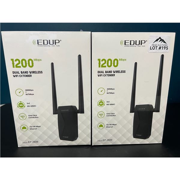 Lot of 2 EDUP 1200Mbps Dual-Band Wireless WiFi Extenders