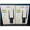 Image 1 : Lot of 2 EDUP 1200Mbps Dual-Band Wireless WiFi Extenders