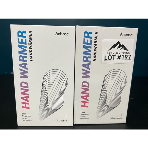 Lot of 2 Portable Rechargeable Hand Warmers/Powerbanks