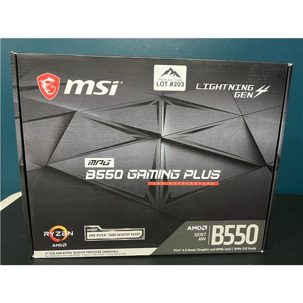 Lot of 1 MSI MPG B550 Gaming Plus AMD Motherboard