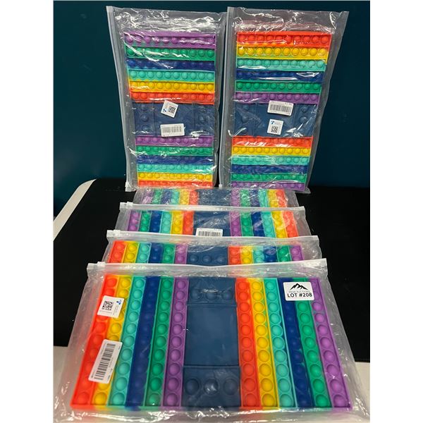 Lot of 6 Jumbo/Large Pop-It Fidget Toys