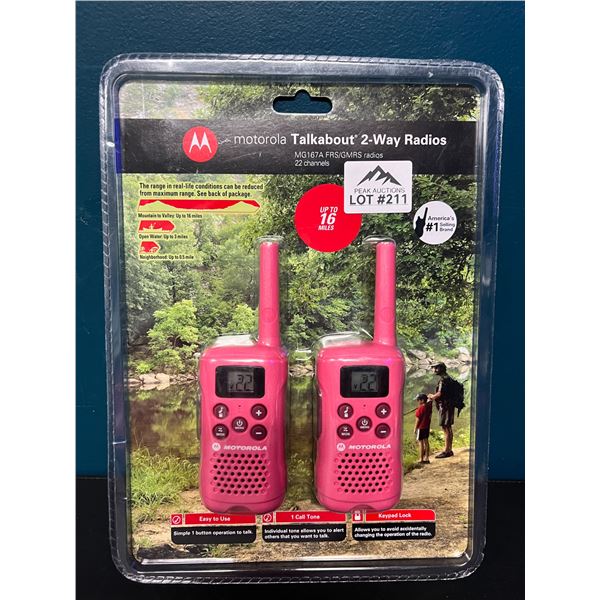 Lot of 1 Motorola Talkabout 2-Way Radios/Walkie Talkies (Pink)