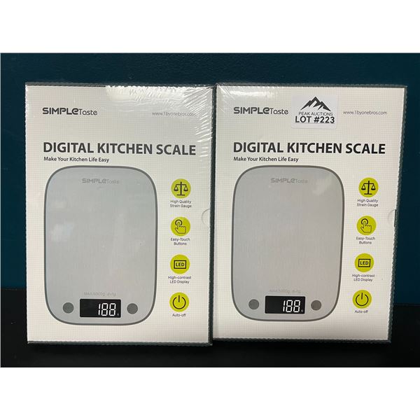 Lot of 2 SimpleTaste Digital Food Kitchen Scales