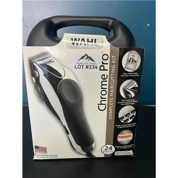 Lot of 1 WAHL Chrome Pro Complete Haircutting Kit
