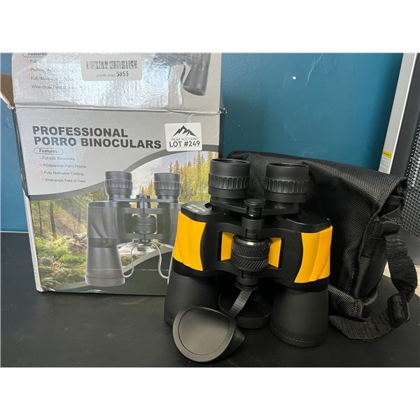 Lot of 1 Professional Porro Binoculars w/ Carrying Bag