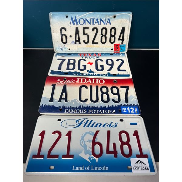 Lot of 4 Assorted License Plates (*Used)
