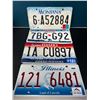 Image 1 : Lot of 4 Assorted License Plates (*Used)