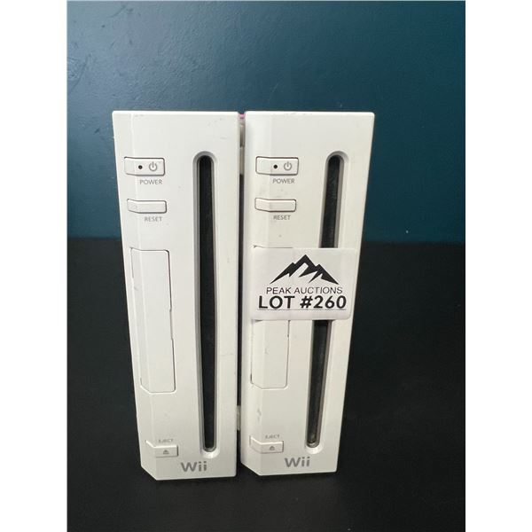 Lot of 2 Nintendo Wii Consoles (*Used)