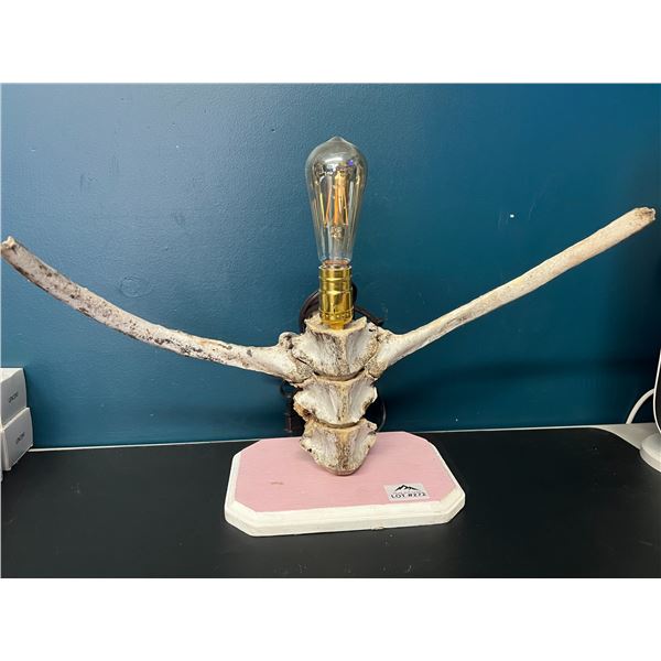 Lot of 1 Bone Sculpture Lamp (*Used)