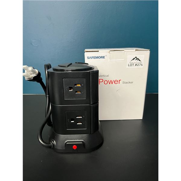 Lot of 1 Vertical Power Stacker w/ Multiple Sockets
