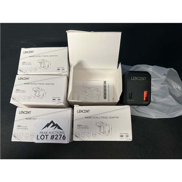 Lot of 5 World Travel Plug Adapters