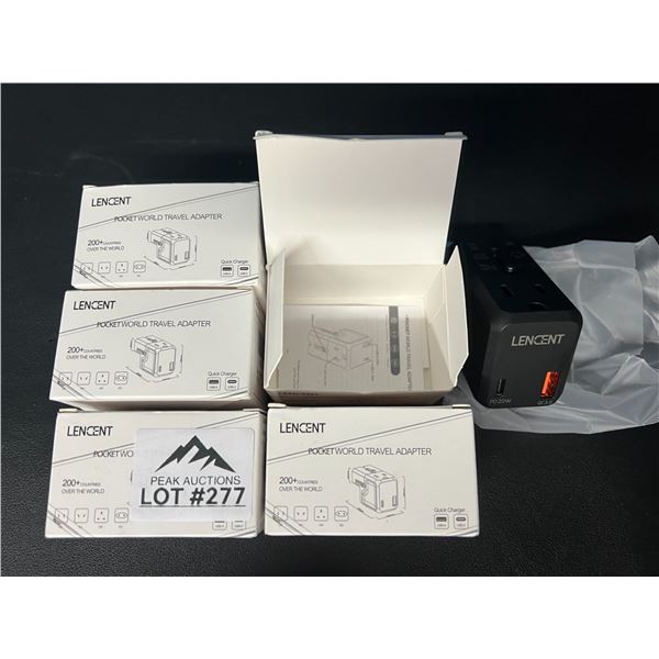 Lot of 5 World Travel Plug Adapters