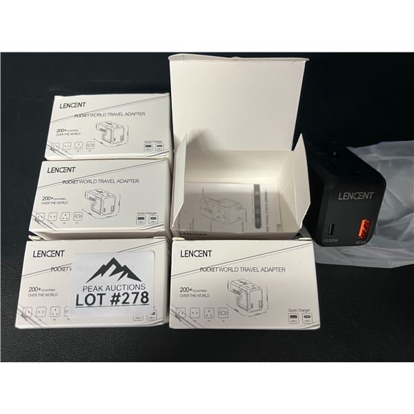 Lot of 5 World Travel Plug Adapters