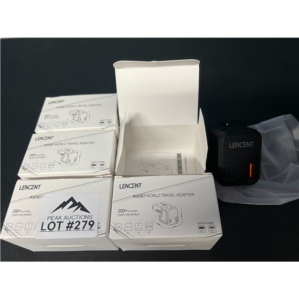 Lot of 5 World Travel Plug Adapters