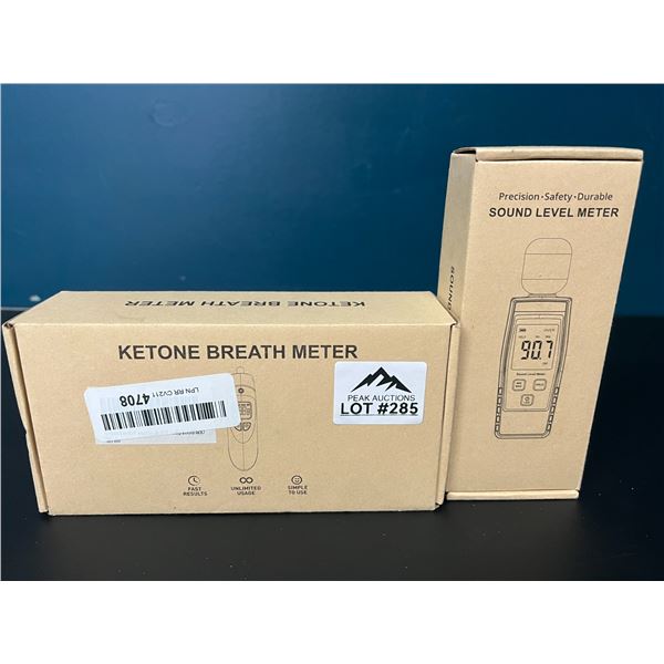 Lot of 2 Assorted Meters - Keytone Breath Meter and Sound Level Meter