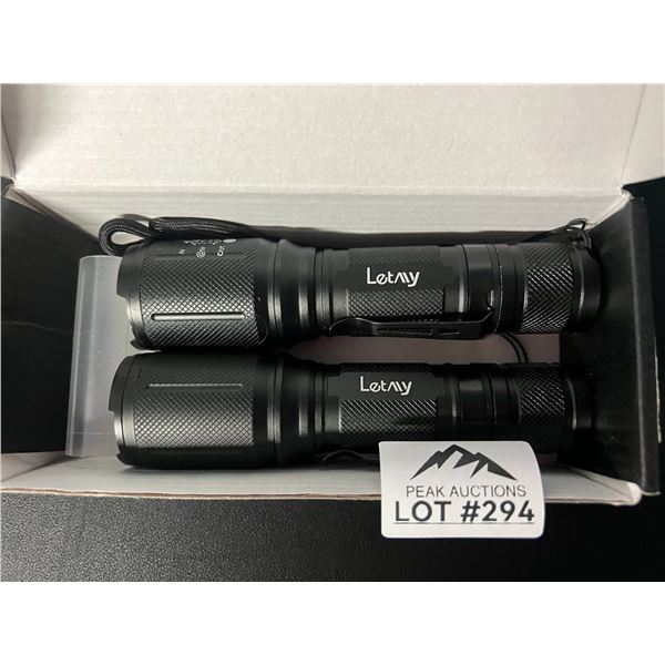 Lot of 2 Letany LED Tactical Flashlights