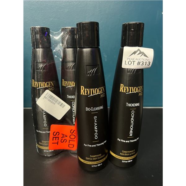 Lot of 2 Sets of Revivogen MD Bio-Cleansing Shampoo+Conditioner