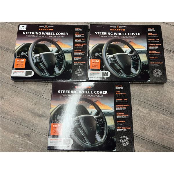 Lot of 3 Steering Wheel Covers