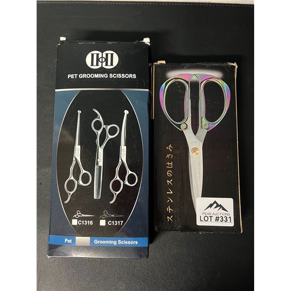 Lot of Assorted High-Quality Scissors (Regular & Pet Grooming Scissors)
