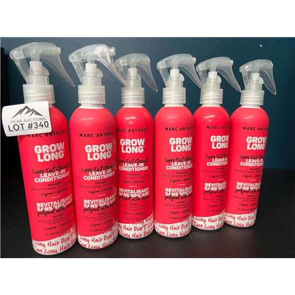 Lot of 6 Marc Anthony Grow Long Leave-In Conditioner/Detangler Sprays