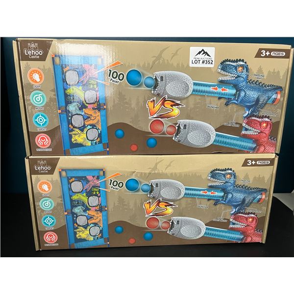 Lot of 2 Lehoo Castle Dinosaur Shooting/Target Game Toys