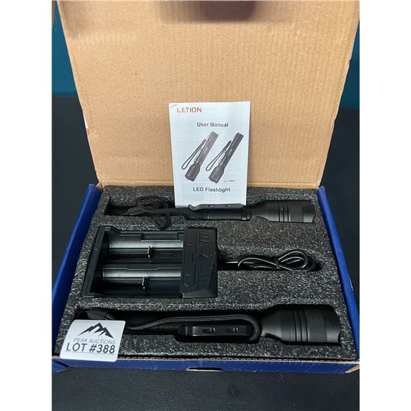 Lot of 1 2Pack LED Rechargeable Tactical Flashlights