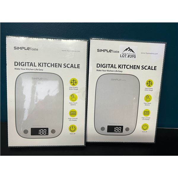 Lot of 2 SimpleTaste Digital Food Kitchen Scales