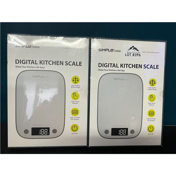 Lot of 2 SimpleTaste Digital Food Kitchen Scales